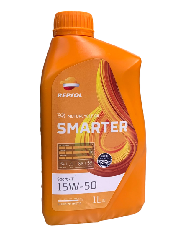 Aceite repsol sport 15W50 4T Semi sintetico original - Genuine parts - Mundimotos