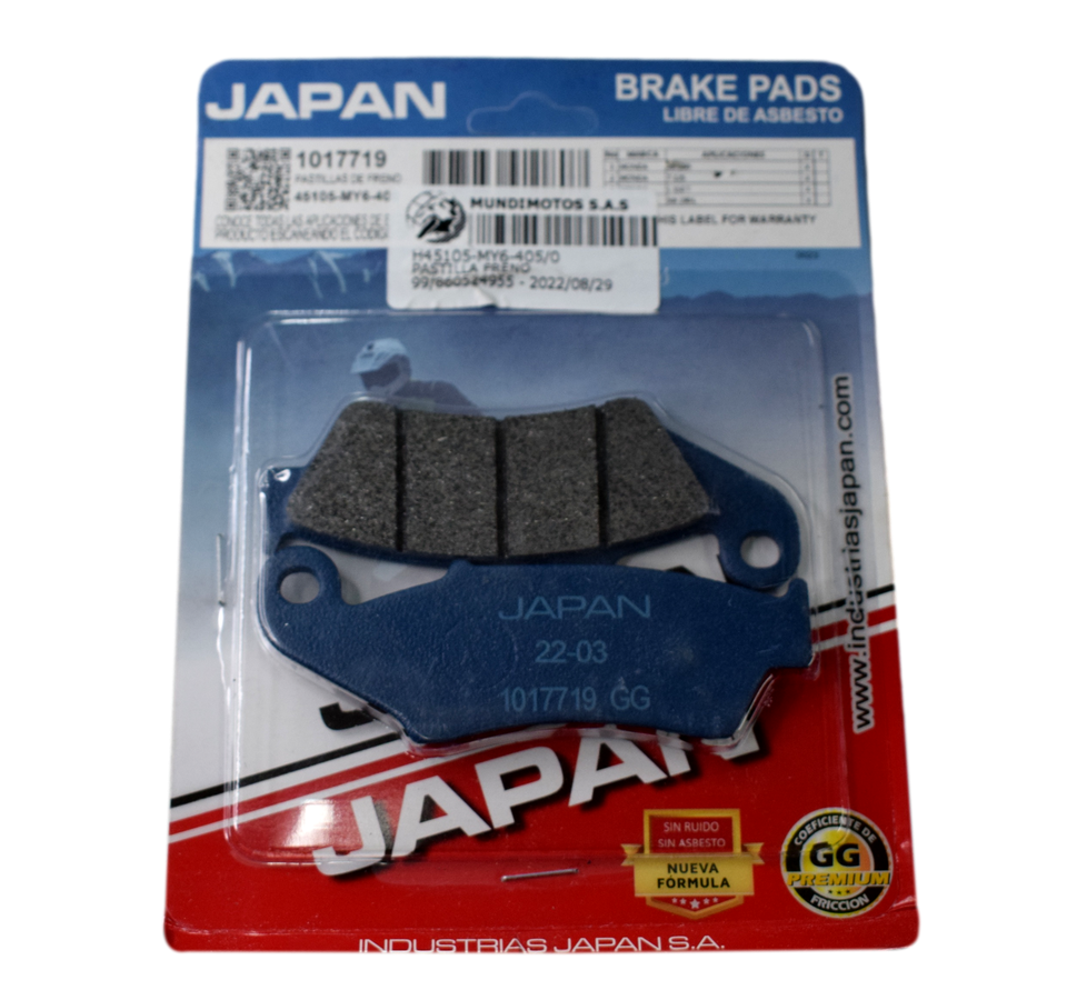 PASTILLA FRENO XR200/XR250/DR650 - Mundimotos