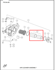 FILTRO AIRE RTR160/180 - Mundimotos