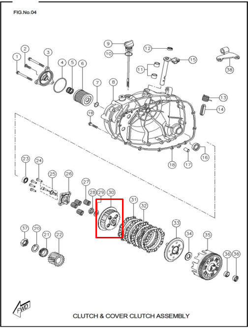 PORTA DISCOS CLUTCH RTR160/180 ORIGINAL - Mundimotos