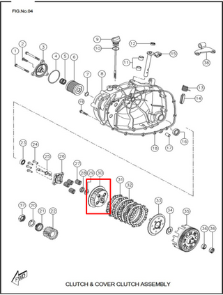 PORTA DISCOS CLUTCH RTR160/180 ORIGINAL - Mundimotos
