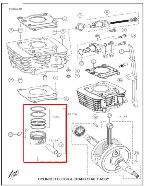 TVS KIT PISTION RTR160 STD - Mundimotos