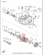 DISCO CLUTCH 48C SETX5 RTR160/180 ORIGINAL - Mundimotos