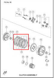 DISCO CLUTCH 45C SETX4 TVS100 ORIGINAL - Mundimotos