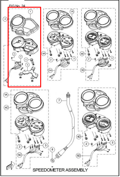 TVS VELOCIMETRO TVS100