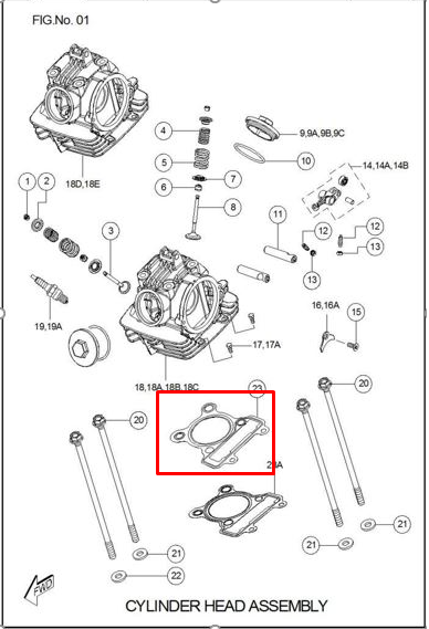 EMPAQUE CULATA TVS100 ORIGINAL - Mundimotos