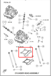 EMPAQUE CULATA TVS100 ORIGINAL - Mundimotos