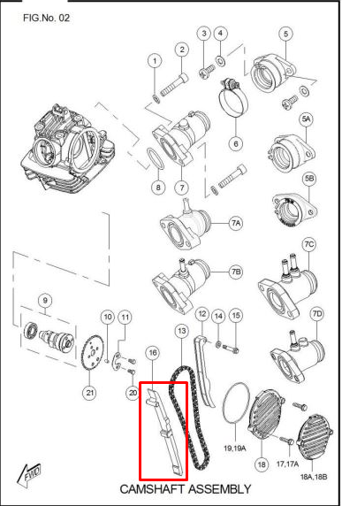 GUIA CADENILLA TVS100 ORIGINAL - Mundimotos