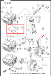 EMPAQUE CILINDRO TVS100 ORIGINAL - Mundimotos