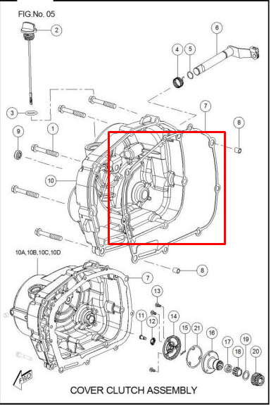 EMPAQUE CLUTCH TVS100 ORIGINAL - Mundimotos