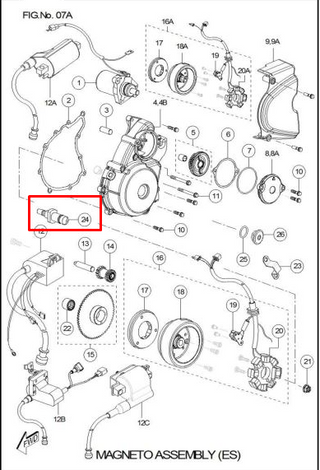 SWITCH NEUTRA TVS SPORT 100/2012 ORIGINAL - Mundimotos