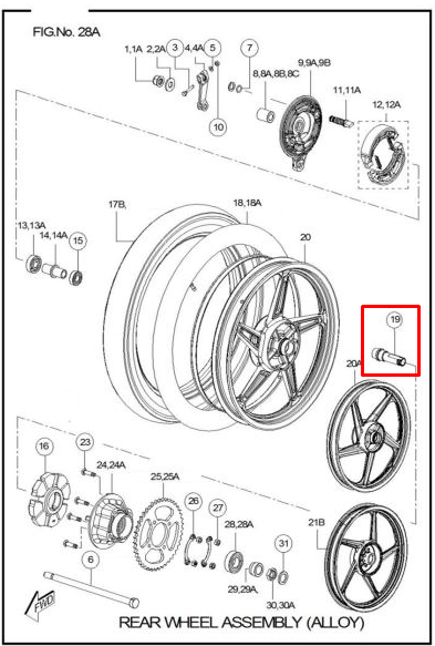 BUJE PORTA SPROCKET SPORT ORIGINAL - Mundimotos