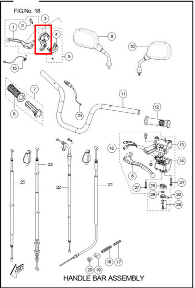 SOPORTE MANIG RH TVS100 ORIGINAL - Mundimotos