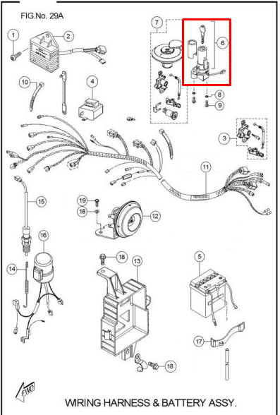 SWITCH ENCENDIDO TVS100 SPORT ORIGINAL - Mundimotos