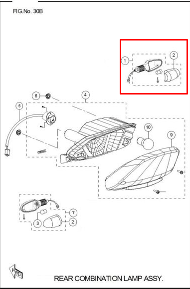TVS DIRECCIONAL RR/RH TVS100 SPORT