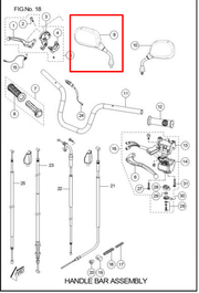 TVS ESPEJO LH TVS100