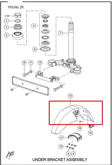 Guardabarro Trasero Frontal Tvs100 Sin Pintar Original - Genuine parts