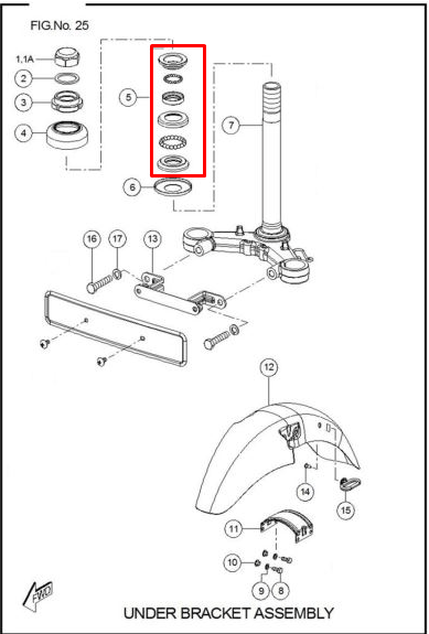 TVS KIT CUNAS TVS100/RTR160/180