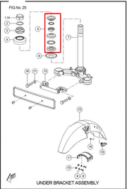 KIT CUNAS DIRECC RTR160/TVS - Mundimotos