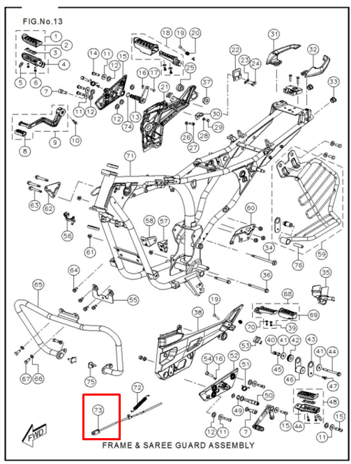 VARILLA FRENO RTR160 ORIGINAL - Mundimotos