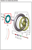 DISCO FRENO FR RTR160/180 ORIGINAL - Mundimotos