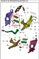 Cargar imagen en el visor de galería, POSAPIE FR/RH RTR160/180 ORIGINAL - Mundimotos