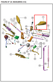 ESPEJO LH RTR160/180 ORIGINAL - Mundimotos
