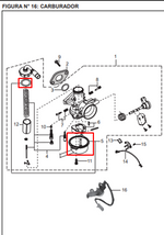 Cargar imagen en el visor de galería, KIT ORIN TAZA CARBURADORURADOR BOXER TE ORIGINAL - Mundimotos