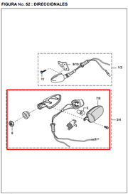 Direccional traseraera izquierda bajaj PULSAR 180Ug original - genuine parts