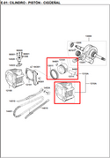 Kit Piston Standard Kymco Agility Original - Genuine parts - Mundimotos