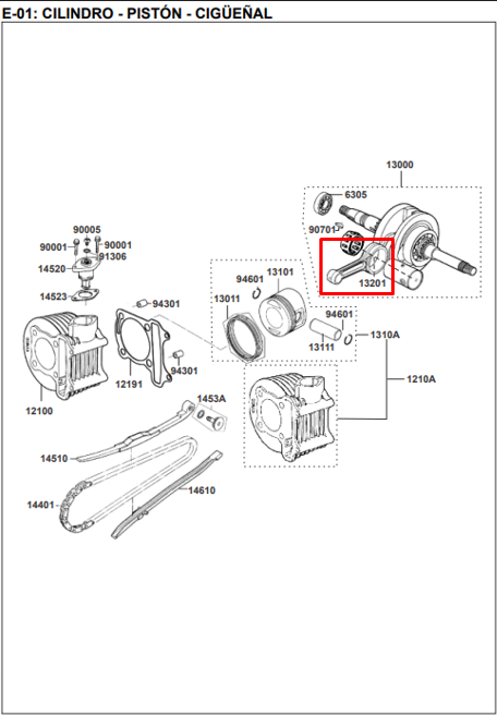 KIT BIELA AGLITY125/RS/NAKED ORIGINAL - Mundimotos