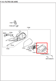 TAPA CAJA FILTRO AIRE AGILITY ORIGINAL - Mundimotos