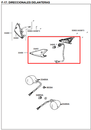 DIRECCIONAL FR LH AGILITY RS125 ORIGINAL - Mundimotos