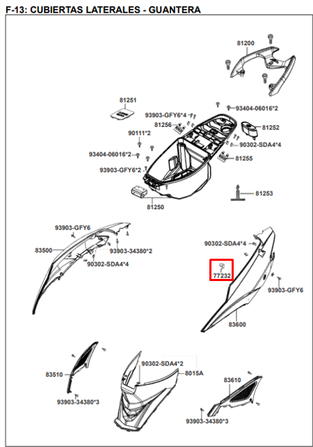 PIN SEGURO SILLIN RS/NAKED ORIGINAL - Mundimotos